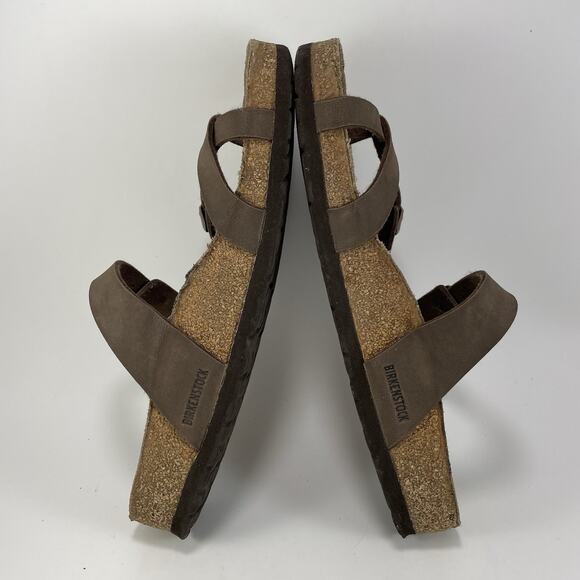 Birkenstock Mayari Toe Loop Sandals Womens Size 40 US Size 9-9.5 Brown Birkibuc - Picture 6 of 10